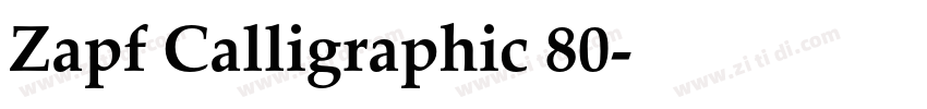 Zapf Calligraphic 80字体转换